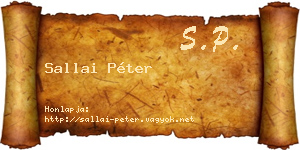 Sallai Péter névjegykártya