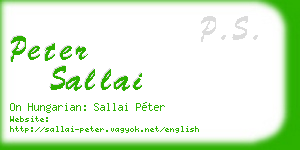 peter sallai business card